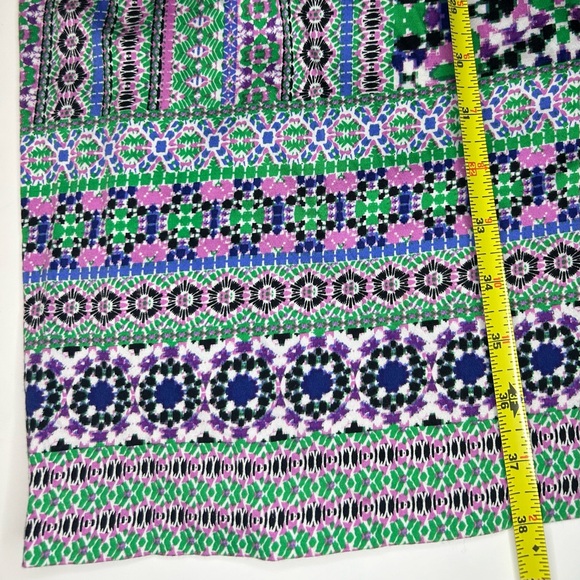 London Times Womens 16W Preppy Coastal Pink Green Purple‎ White Print Dress - Picture 6 of 15